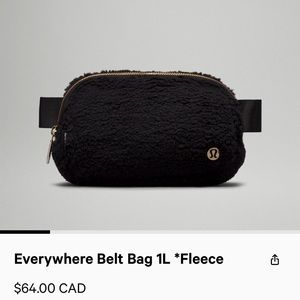 Lululemon everywhere belt bag sherpa black